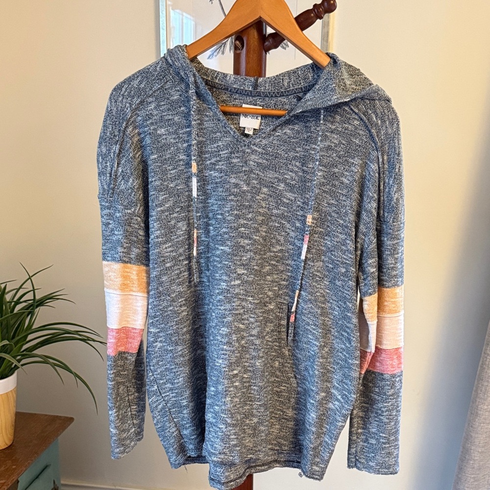 NIC+ZOE Gray Knit Sweater